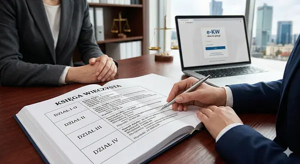 Księga wieczysta: jak czytać 4 działy i sprawdzać księgi online.